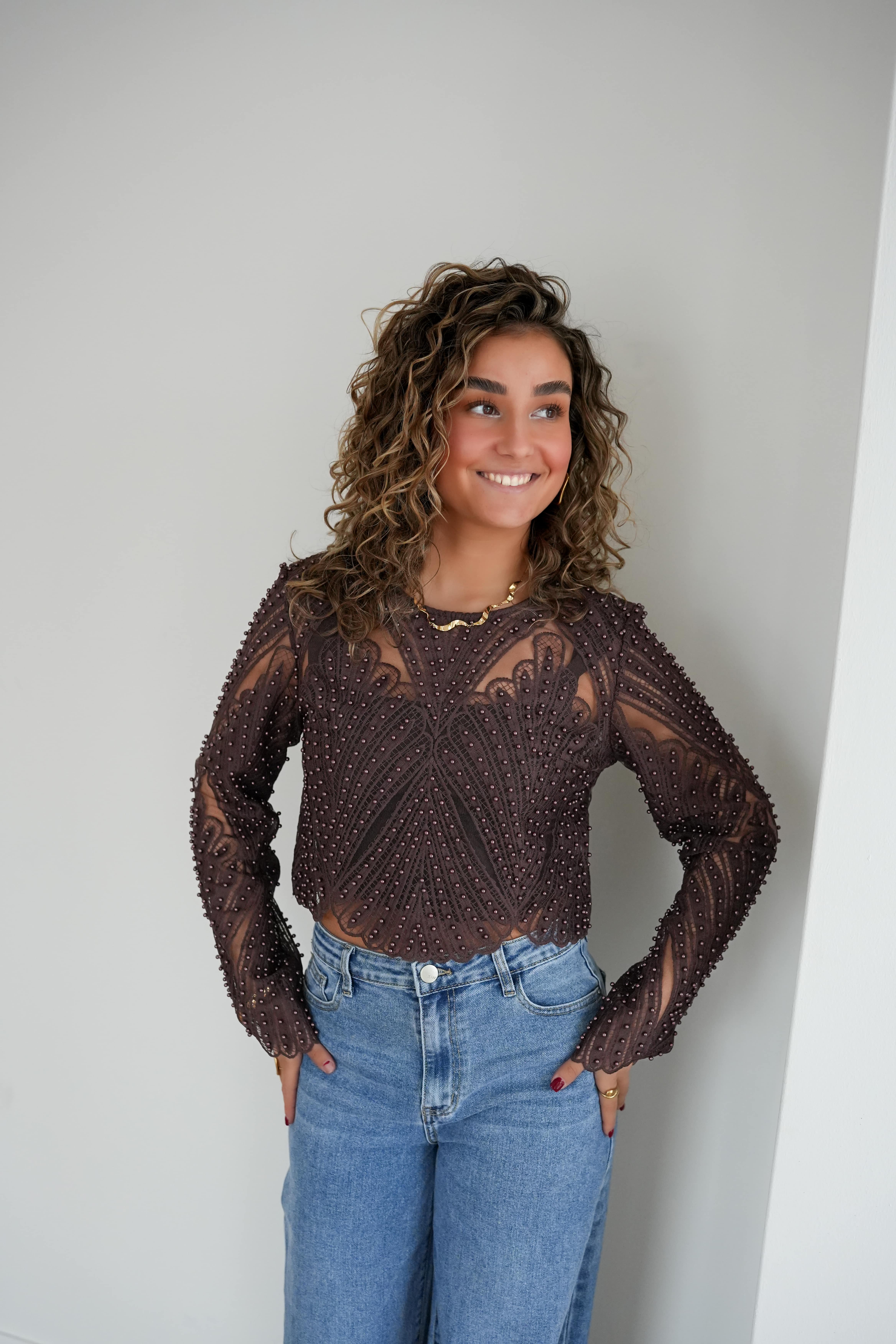 Aisha Blouse Brown*