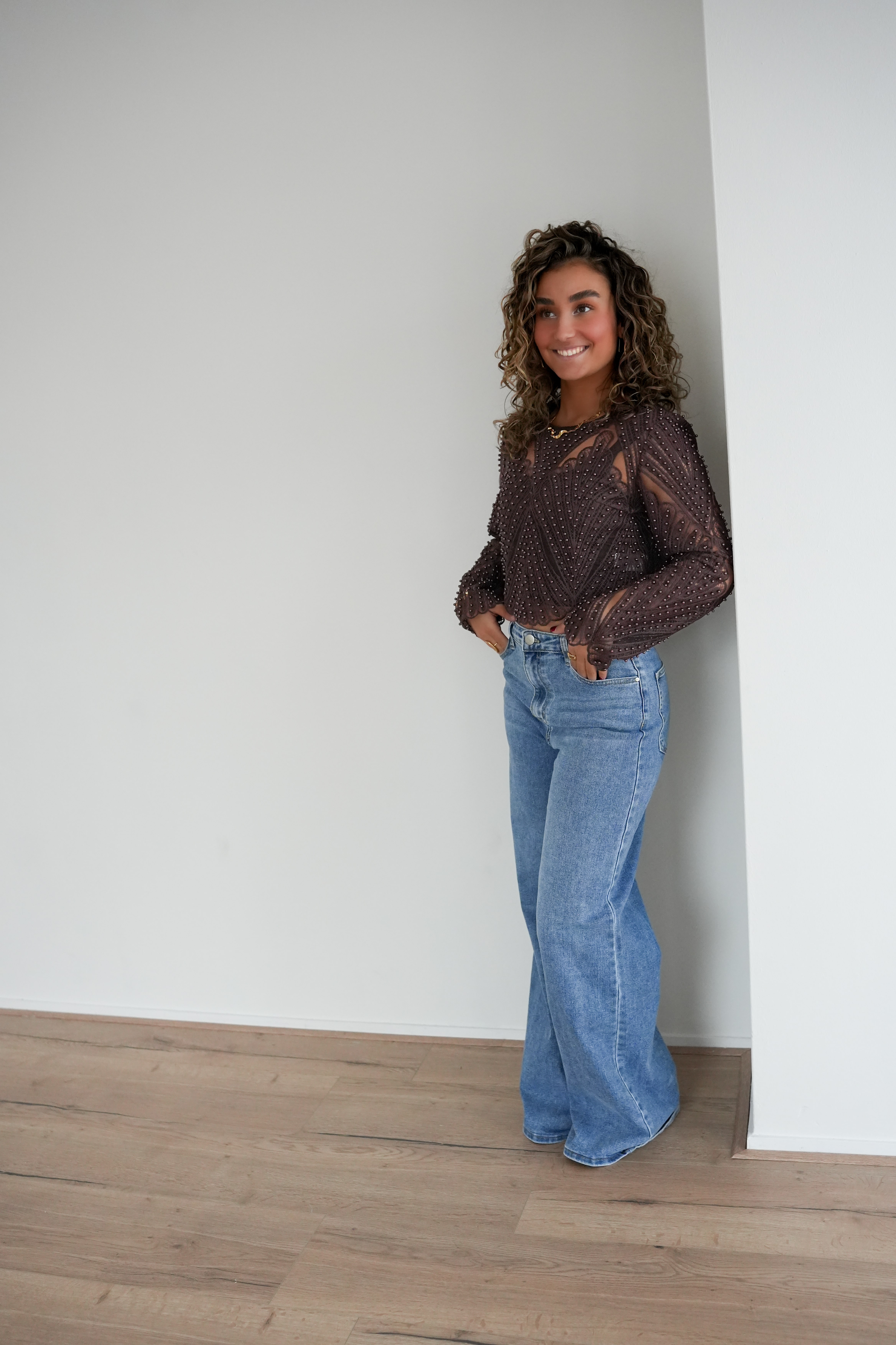 Aisha Blouse Brown* - Afbeelding 7