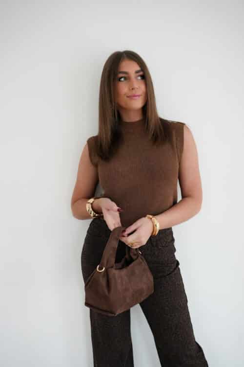 Alternative view of Emy Glitter Top Brown ^