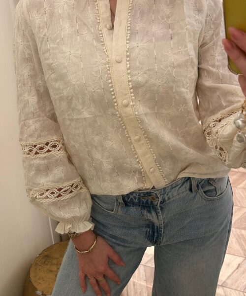 Alternative view of Beate Beige Blouse.
