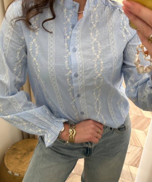 Alternative view of Megan Blouse Little Flowers Blue*