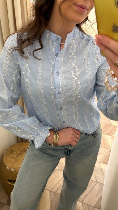 Alternative view of Megan Blouse Little Flowers Blue*