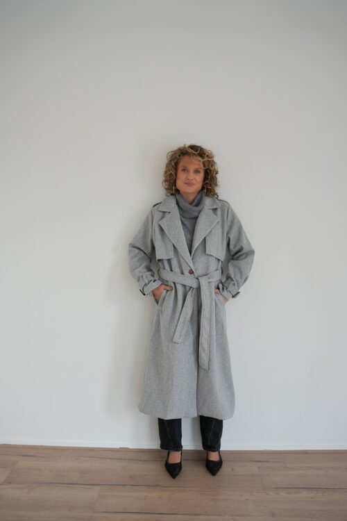 Alternative view of Marijn Trenchcoat Grey