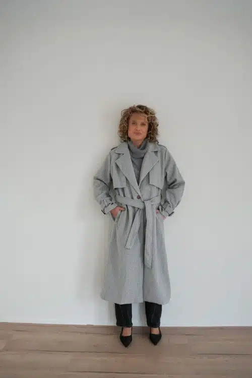 Alternative view of Marijn Trenchcoat Grey
