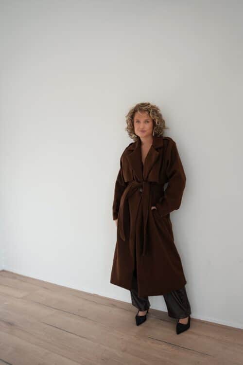 Alternative view of Marijn Trenchcoat Brown