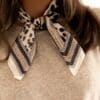 Satin Scarf Leo Beige