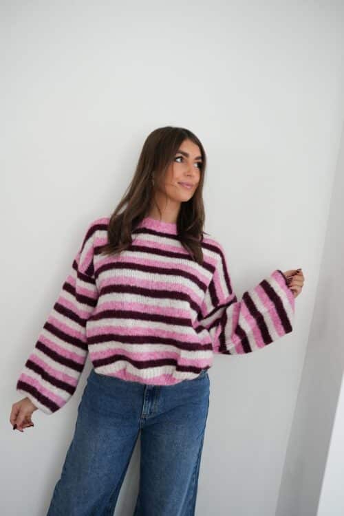 Alternative view of Dana Sweater Striped Pink -