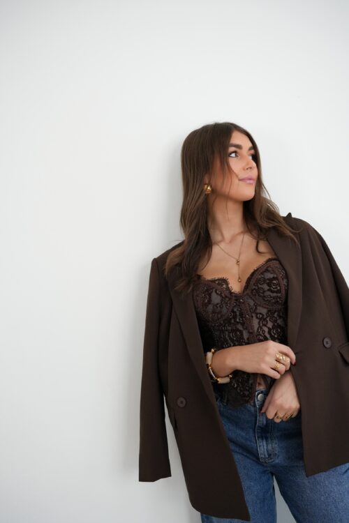 Alternative view of Lace Bustier Brown*