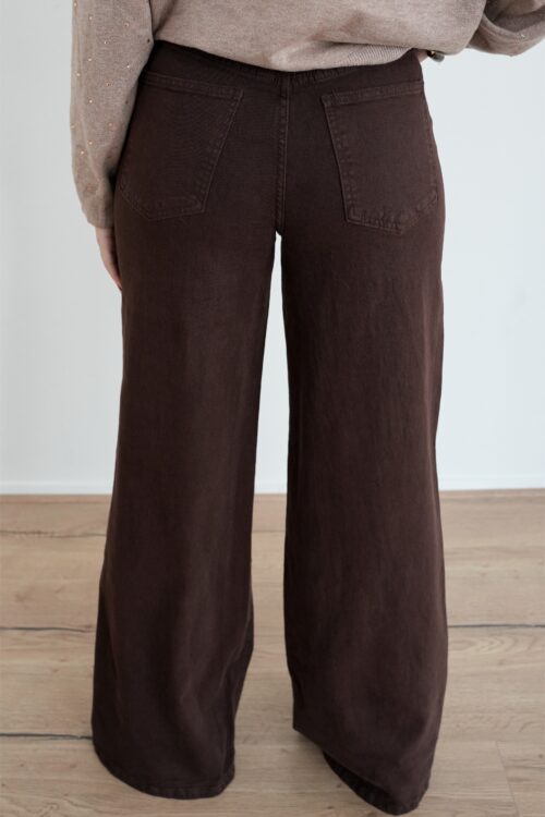Alternative view of Amell Wide Leg Jeans Brown 9031
