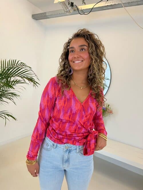 Lofty Manner Top Liv Feather Print