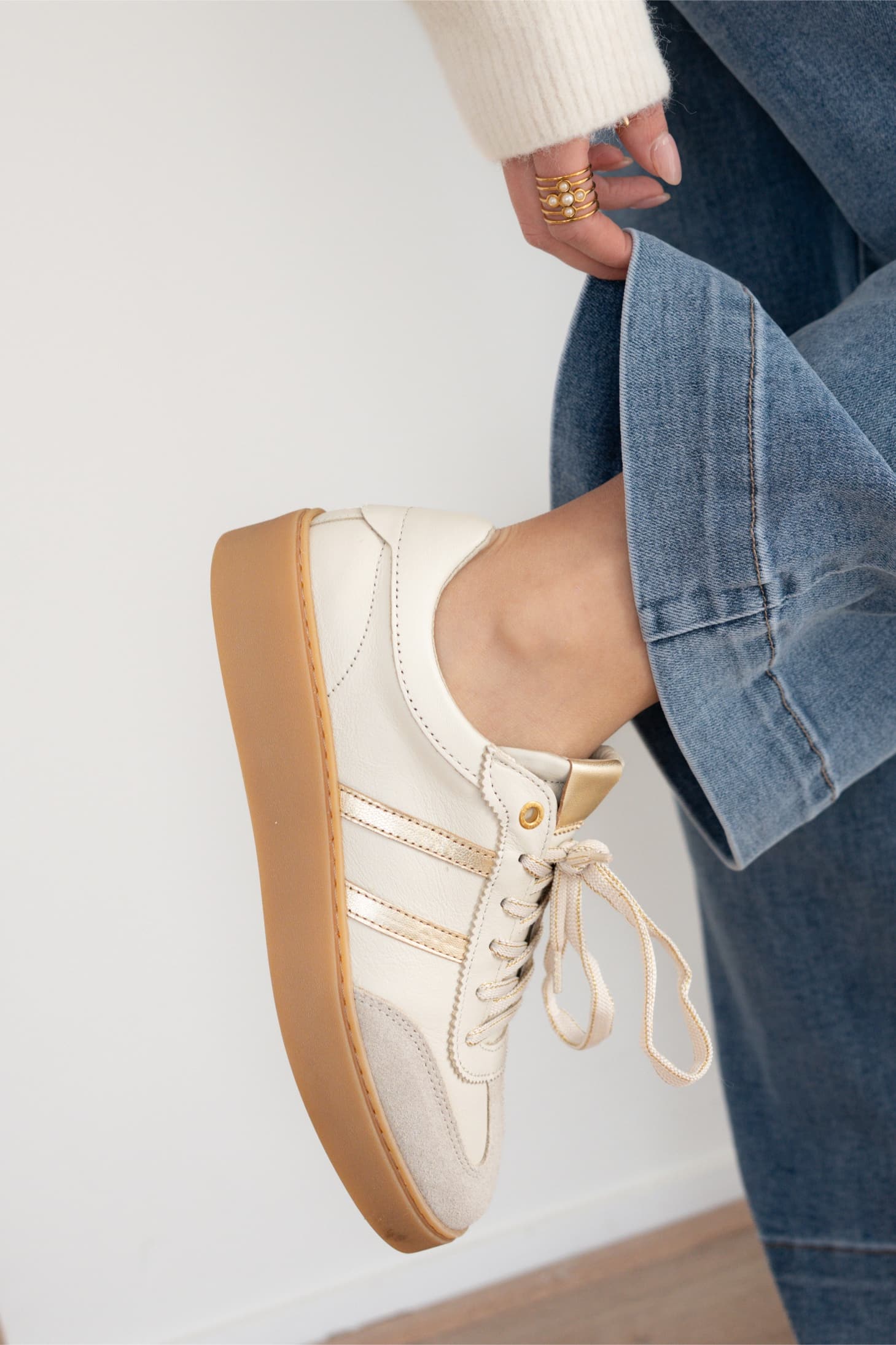 Tango Nynke 2-a Bone White Sneakers