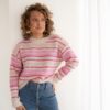 Hailey Sweater Striped Beige Pink -