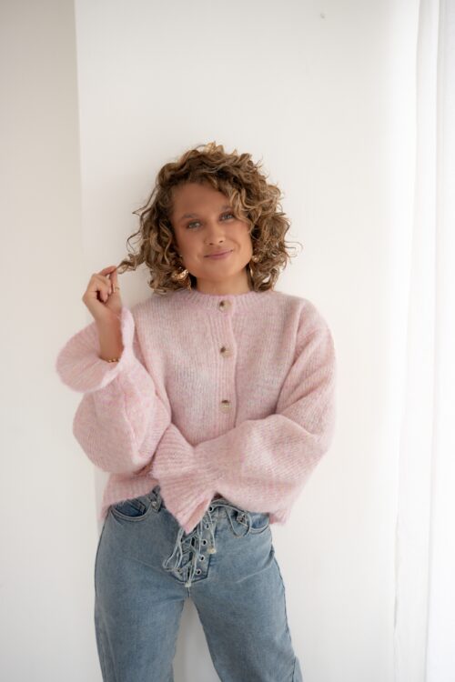 Dani Striped Cardigan Pink #