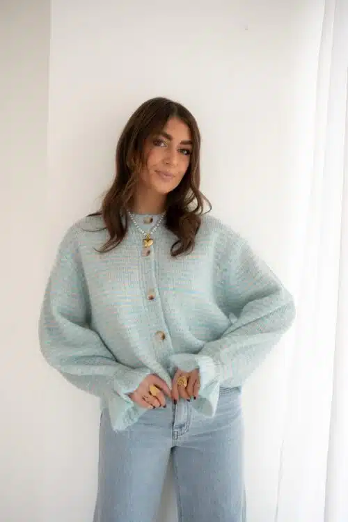 Dani Striped Cardigan Blue #