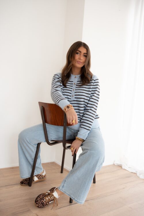 Alternative view of Alice Striped Sweater Blue Brown *