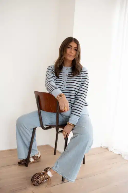 Alternative view of Alice Striped Sweater Blue Brown *