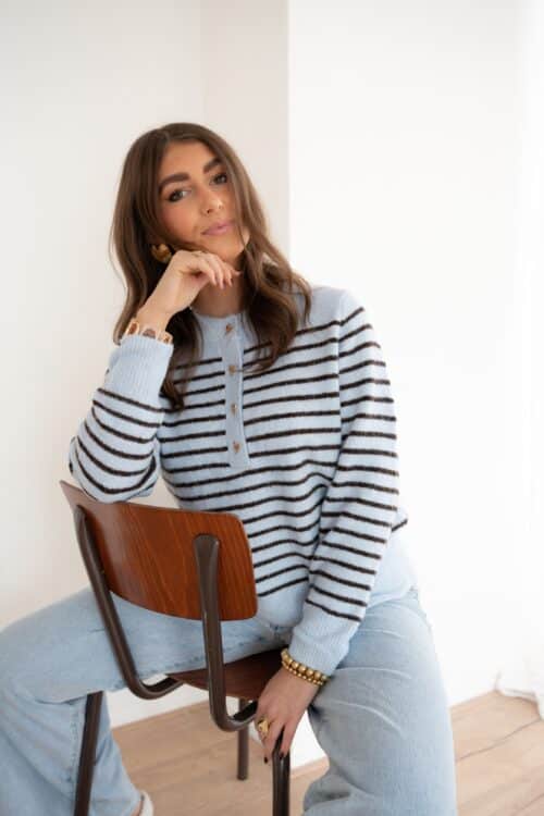 Alice Striped Sweater Blue Brown *