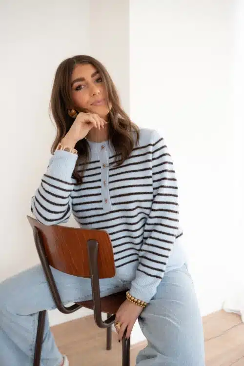 Alice Striped Sweater Blue Brown *