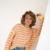 Jenthe Striped Cardigan Yellow Pink #