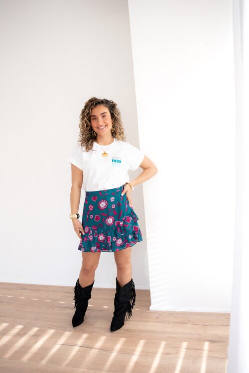 Alternative view of Lofty Manner Skirt Thirza Silver Flower