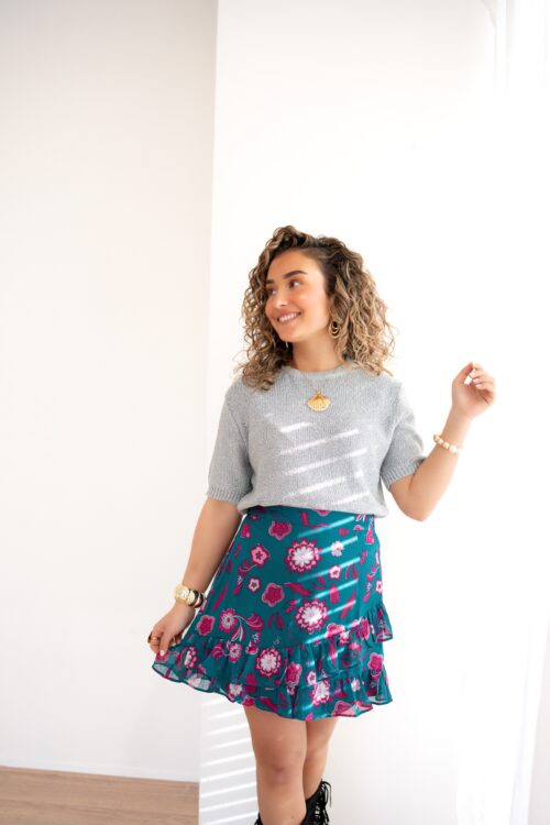 Alternative view of Lofty Manner Top Tilia Grey Silver