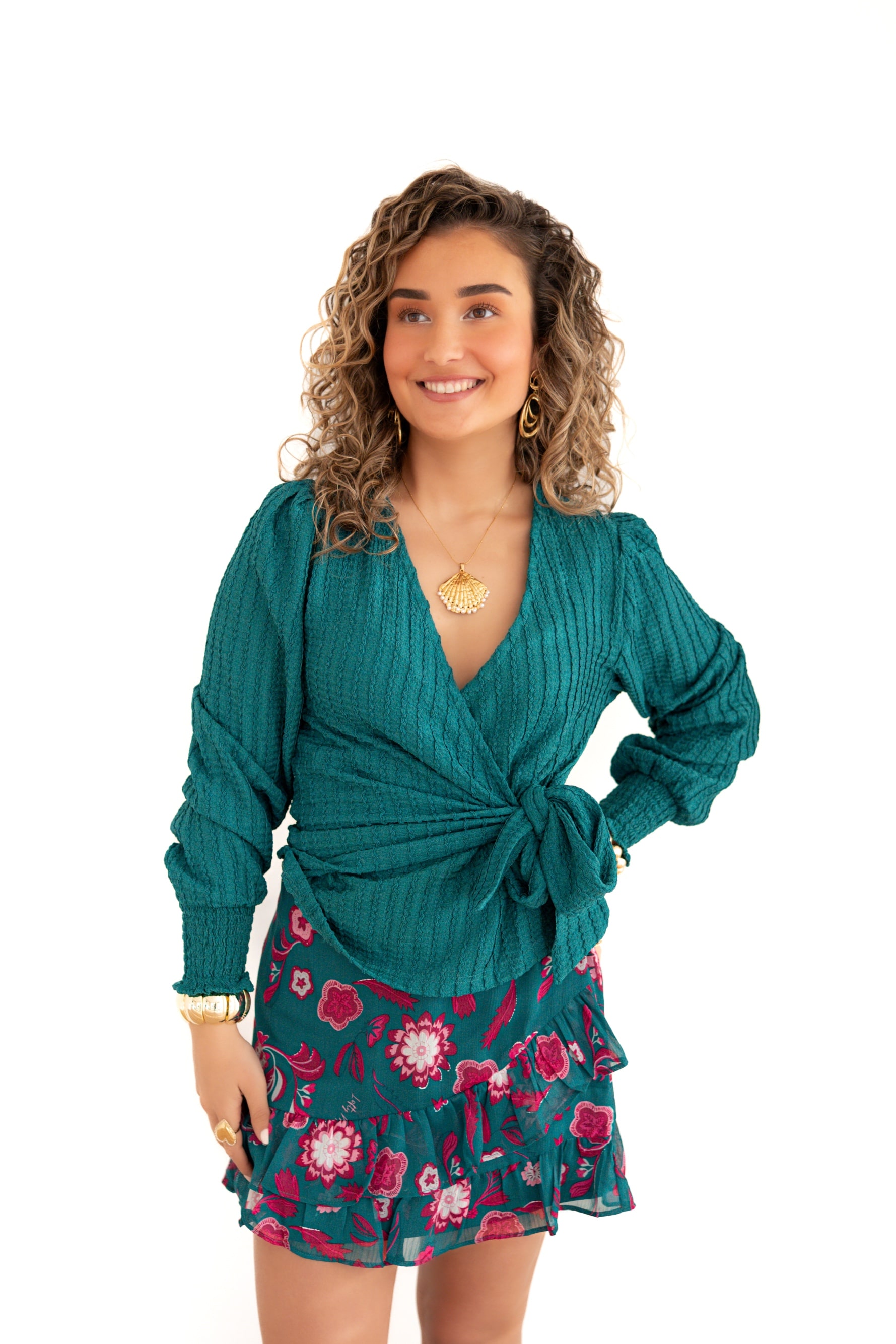 Lofty Manner Top Cirelle Teal - Afbeelding 3