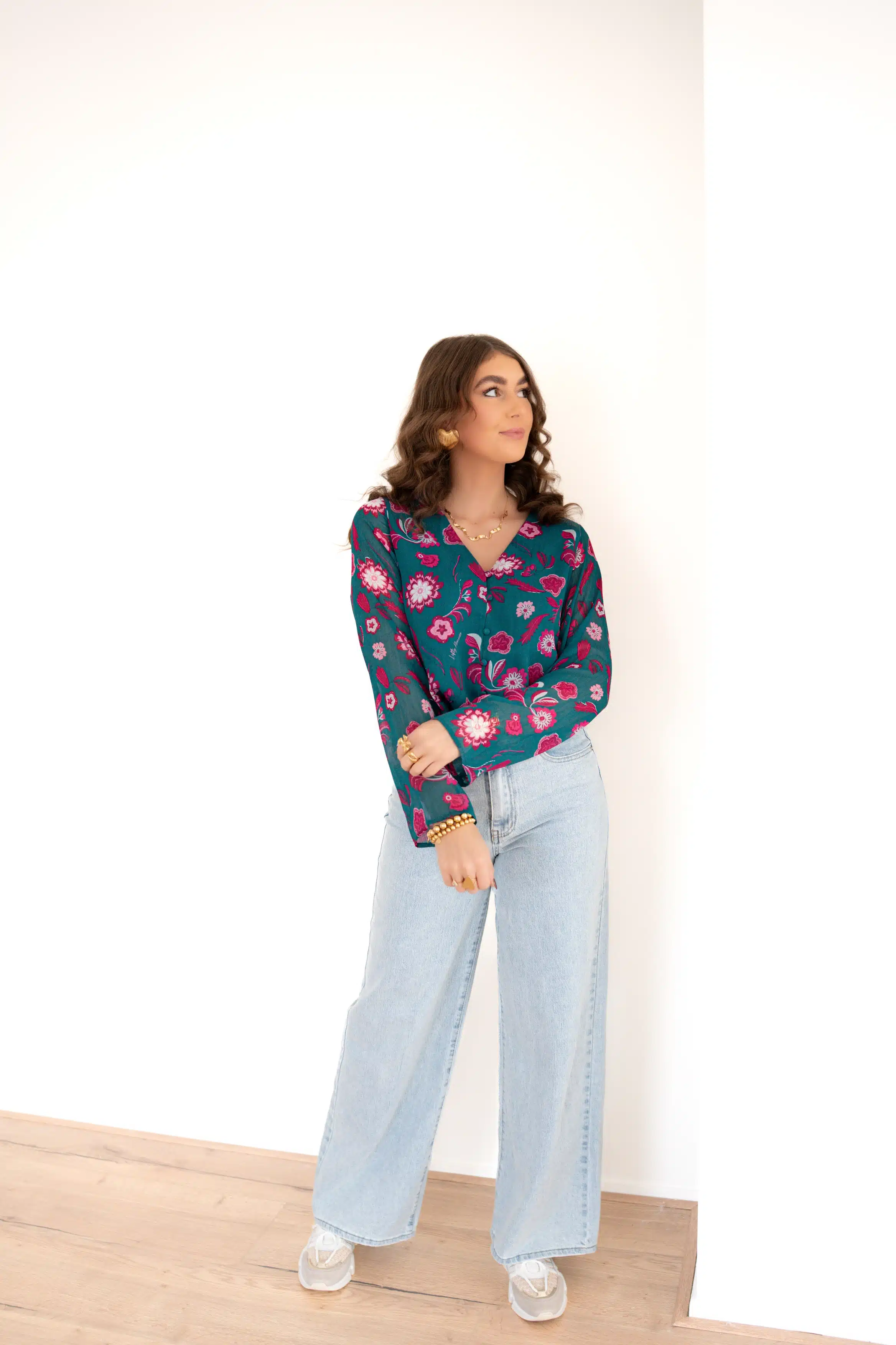 Lofty Manner Blouse Meva Silver Flower - Afbeelding 3