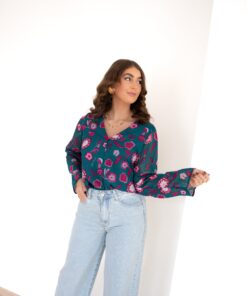 Alternative view of Lofty Manner Blouse Meva Silver Flower
