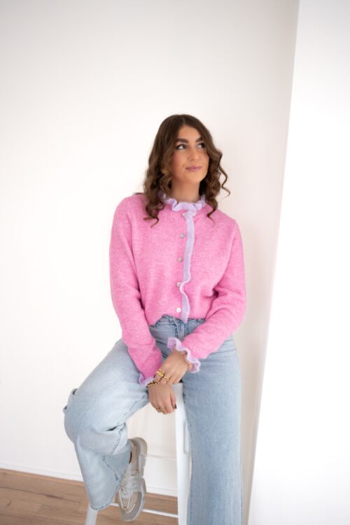 Alternative view of Celine Cardigan Pink .