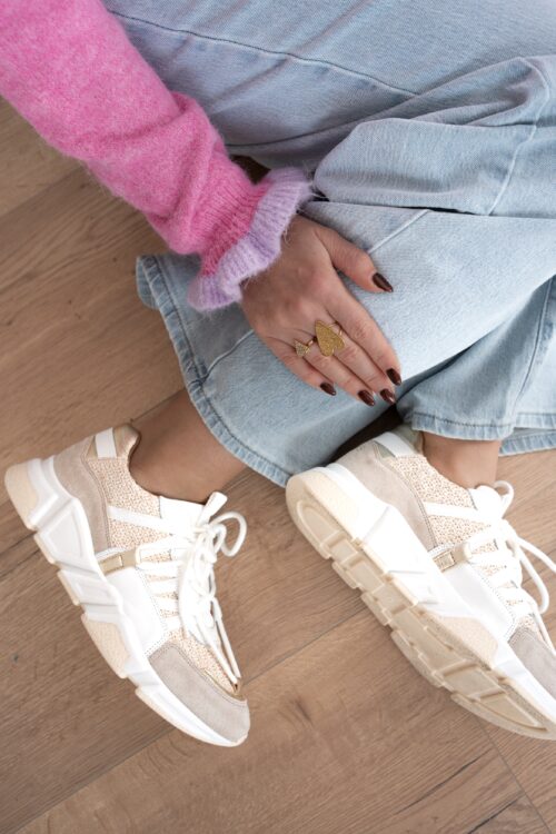 Alternative view of Dwrs Los Angeles Raffia Sand Champagne Sneakers