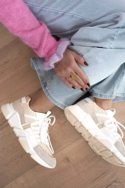 Alternative view of Dwrs Los Angeles Raffia Sand Champagne Sneakers