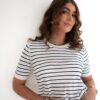 Emma Striped Shirt Shiny Pearl |