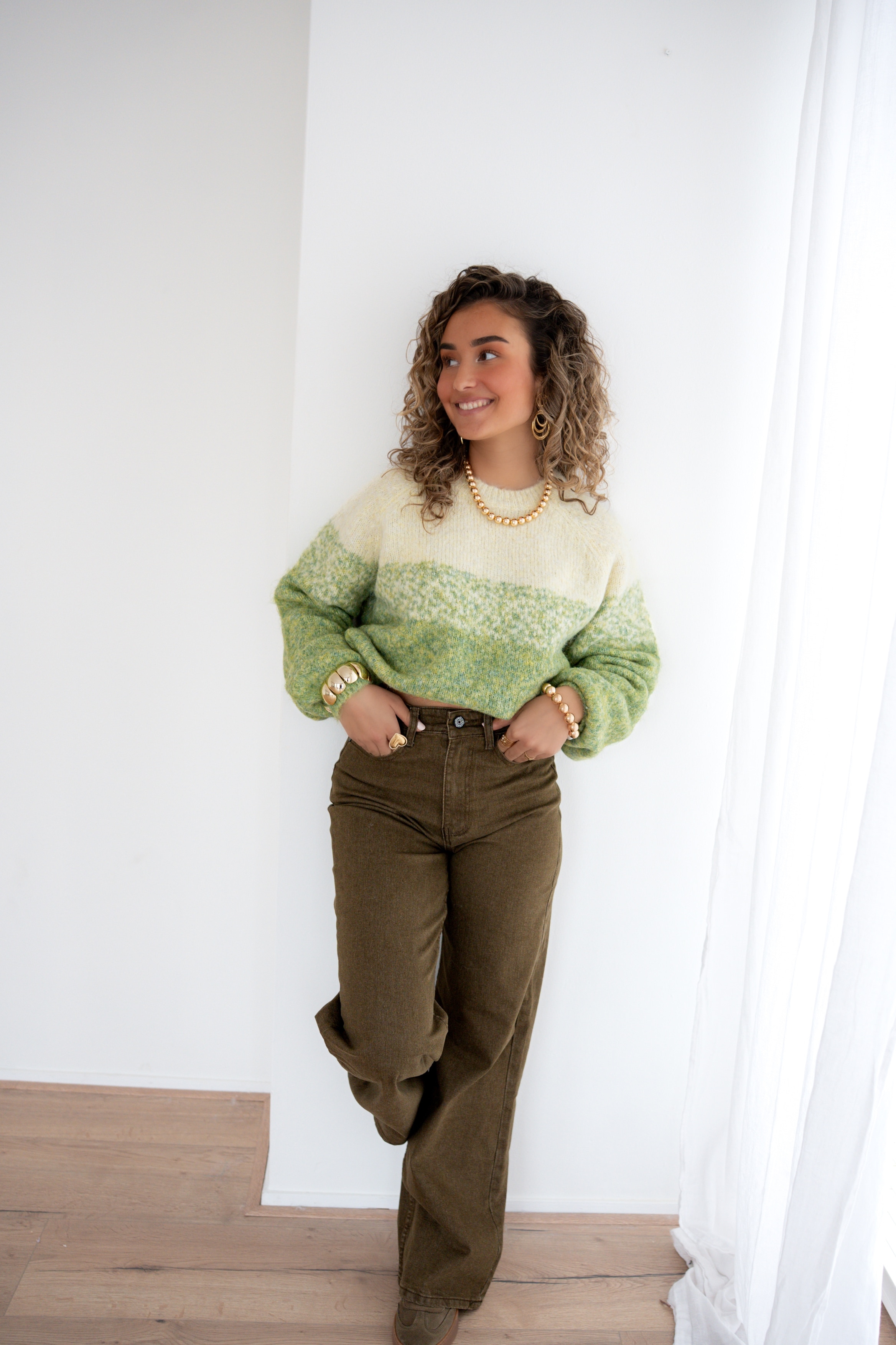 Nina Sweater Green ~ - Afbeelding 3