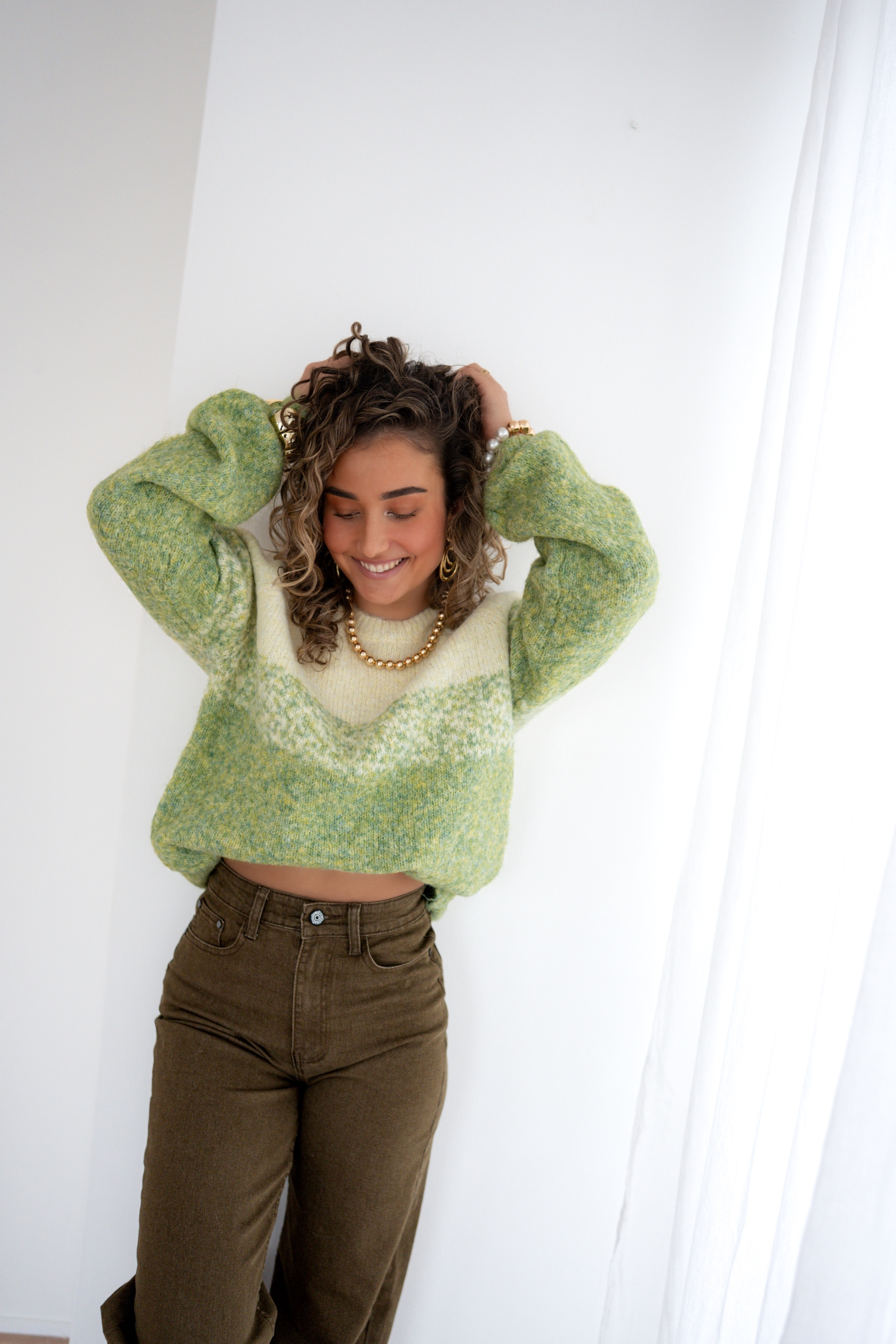 Nina Sweater Green ~ - Afbeelding 7