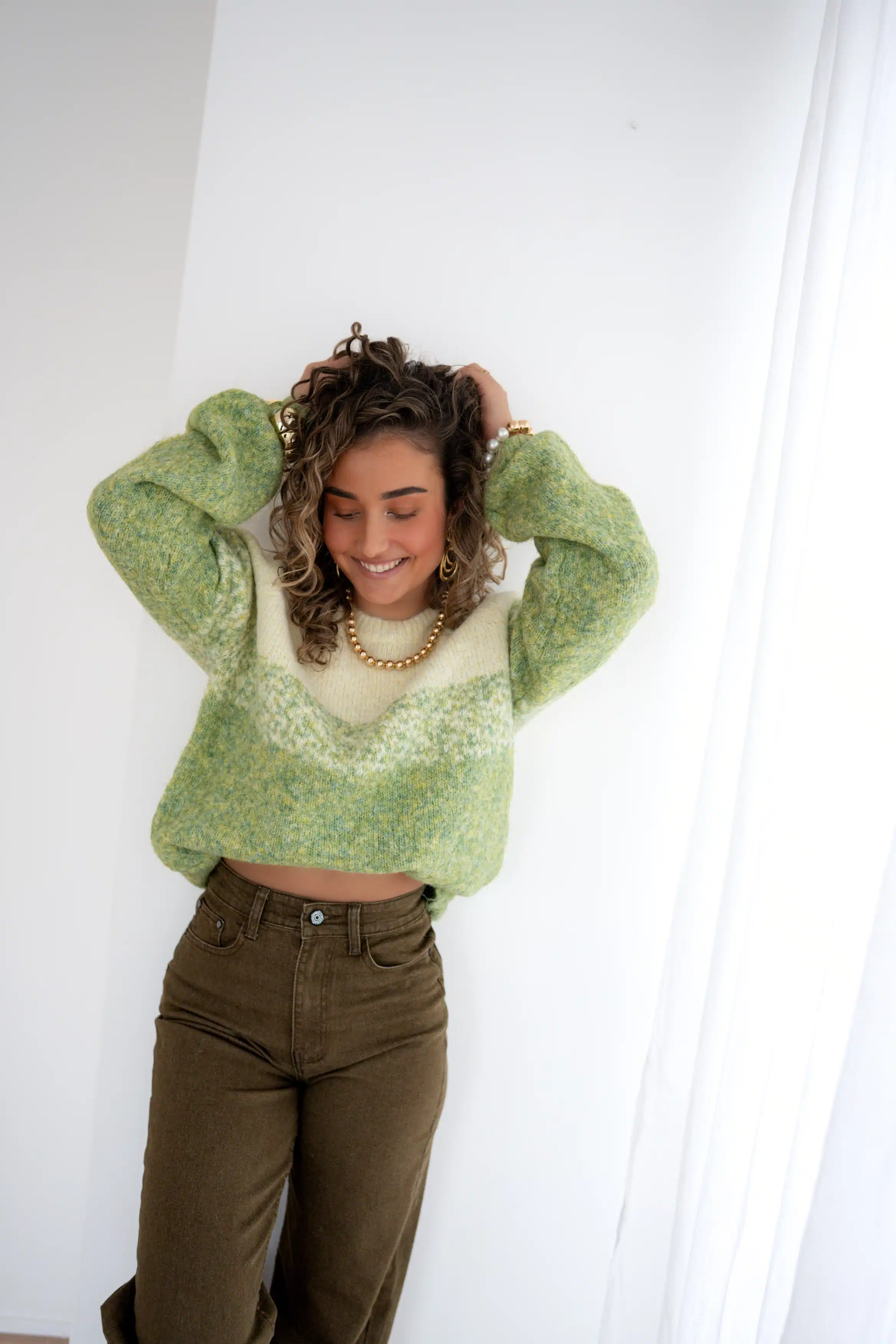 Nina Sweater Green ~ - Afbeelding 7