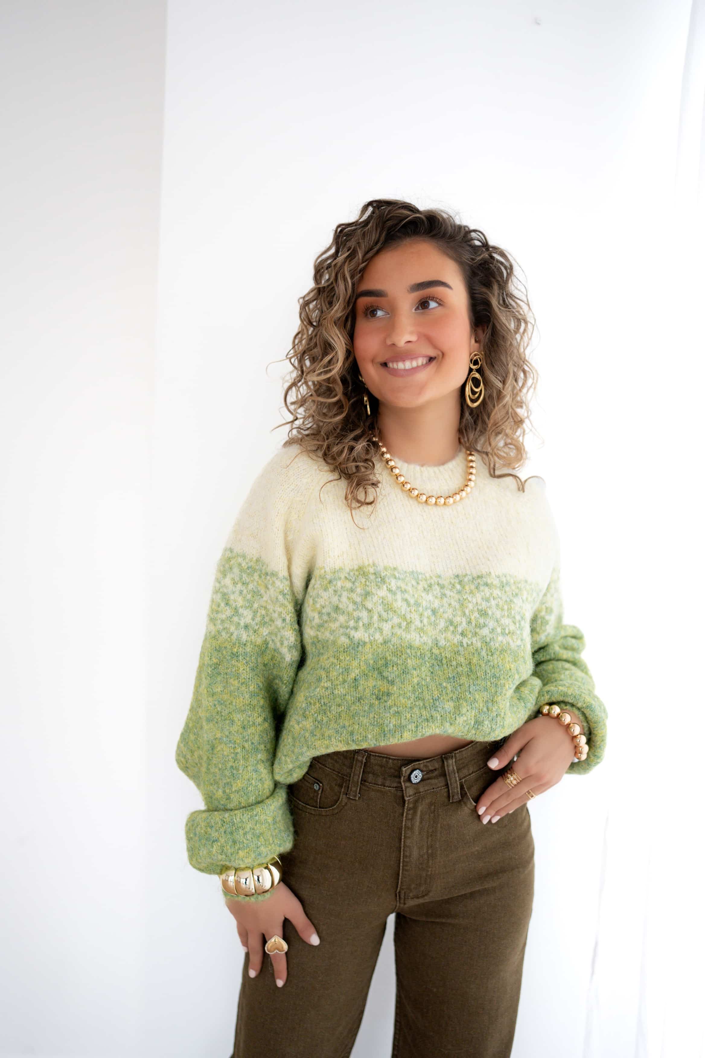 Nina Sweater Green ~ - Afbeelding 8