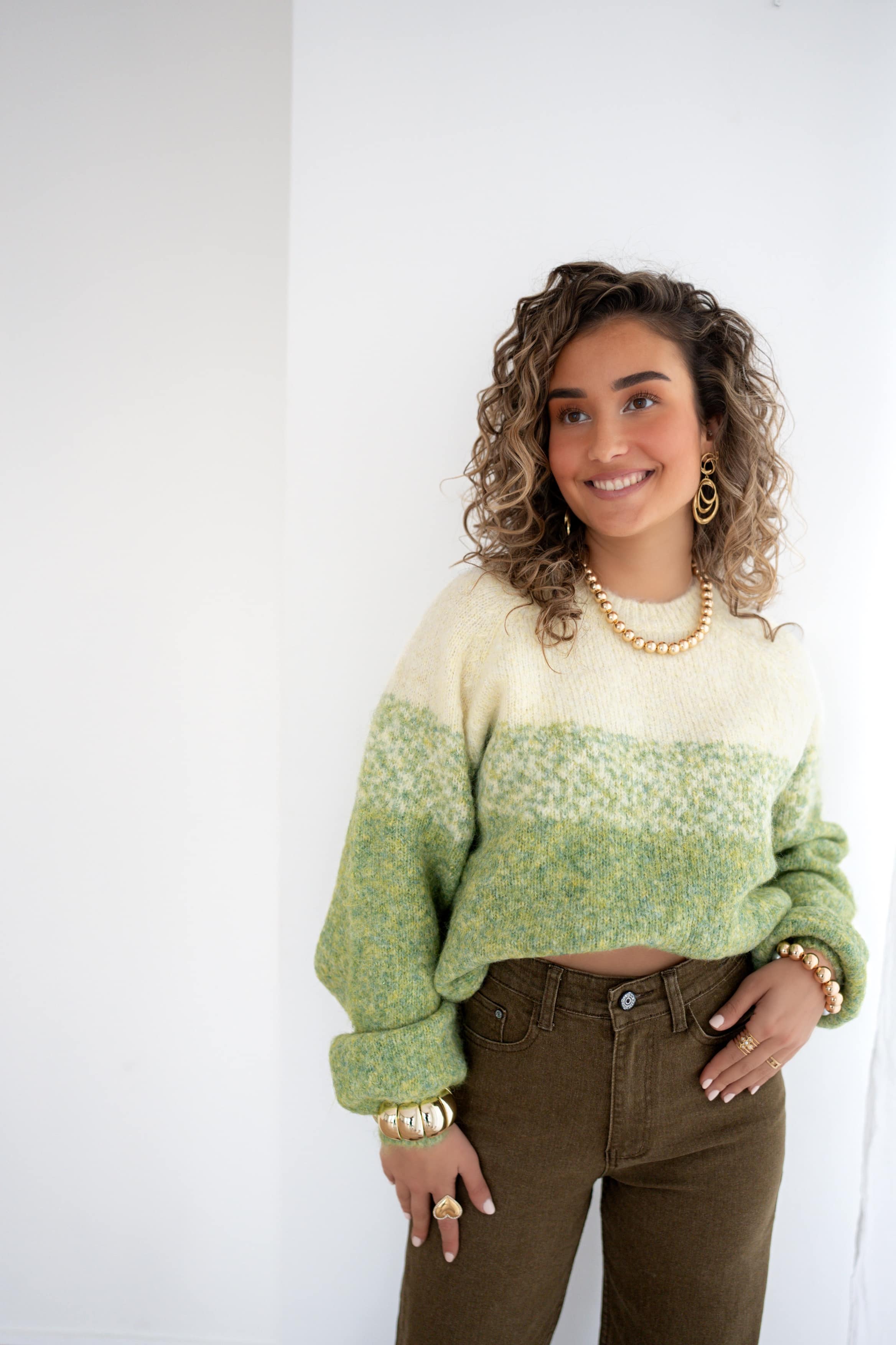 Nina Sweater Green ~ - Afbeelding 4