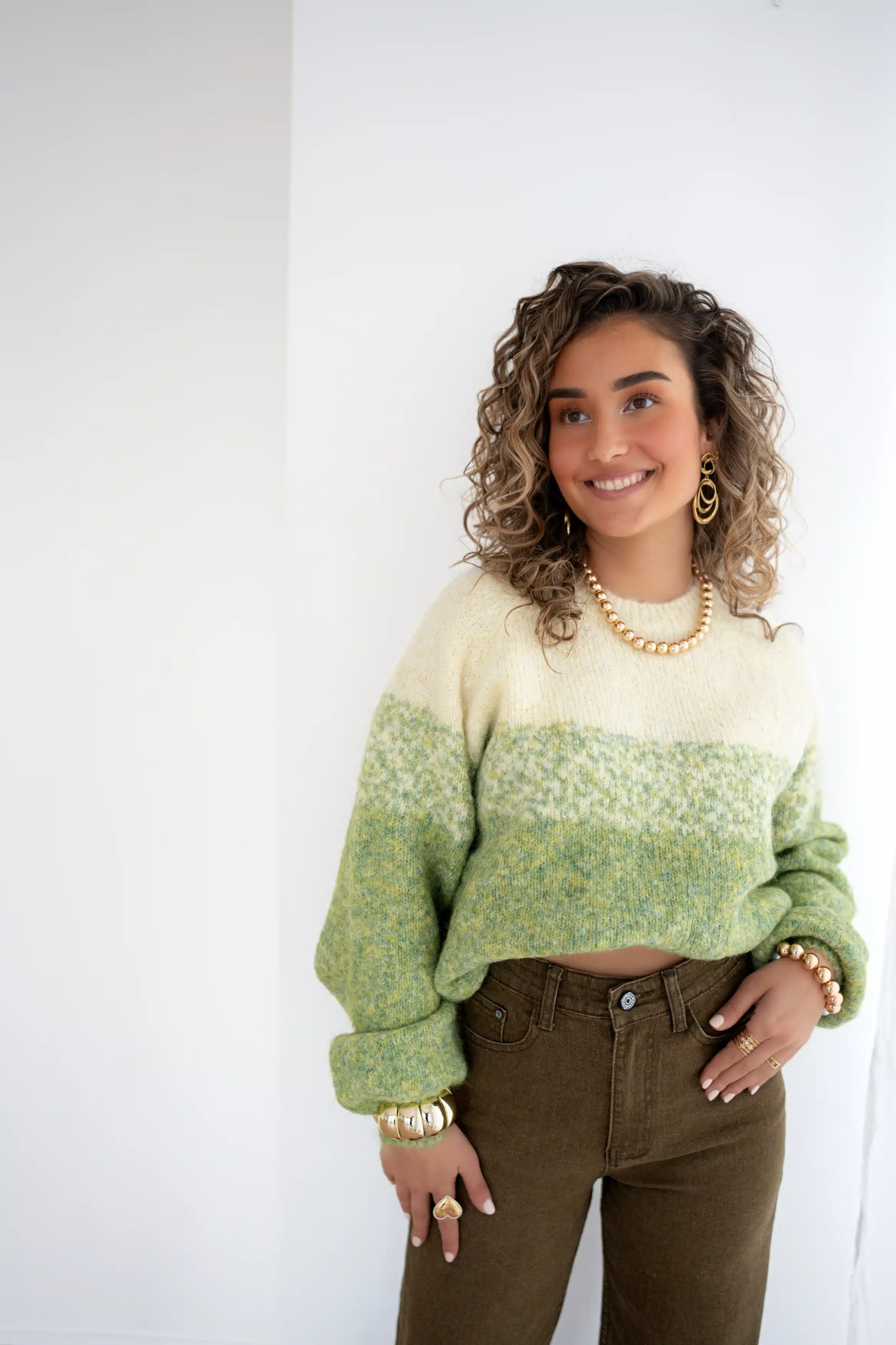 Nina Sweater Green ~ - Afbeelding 4