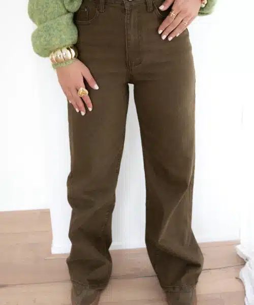 Isabel Wide Leg Jeans Army 7172