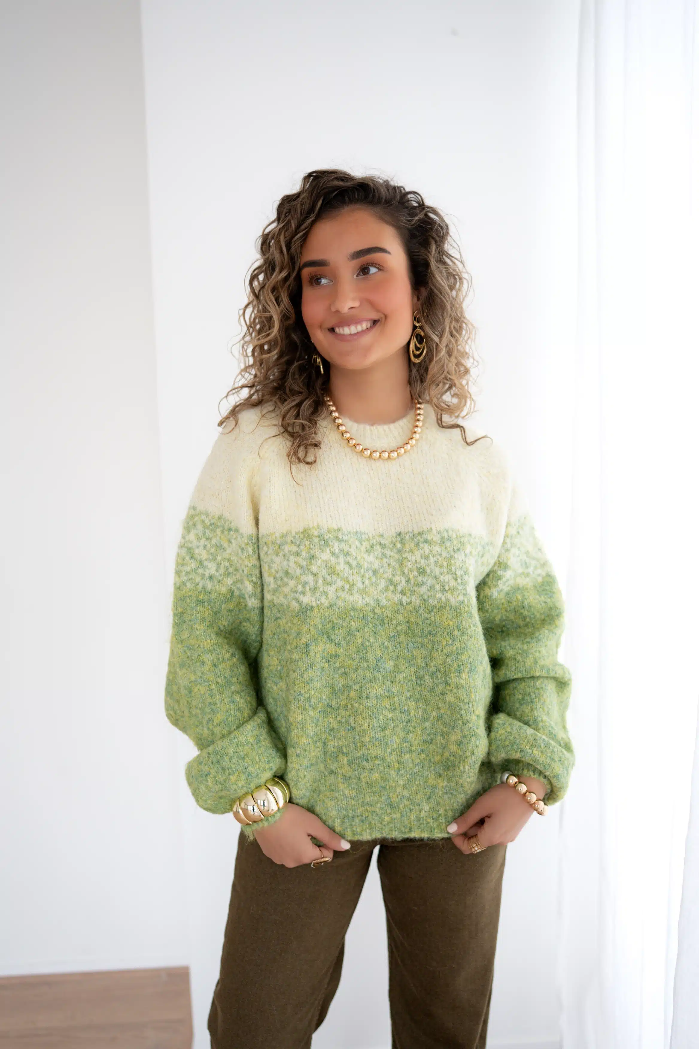 Nina Sweater Green ~ - Afbeelding 2