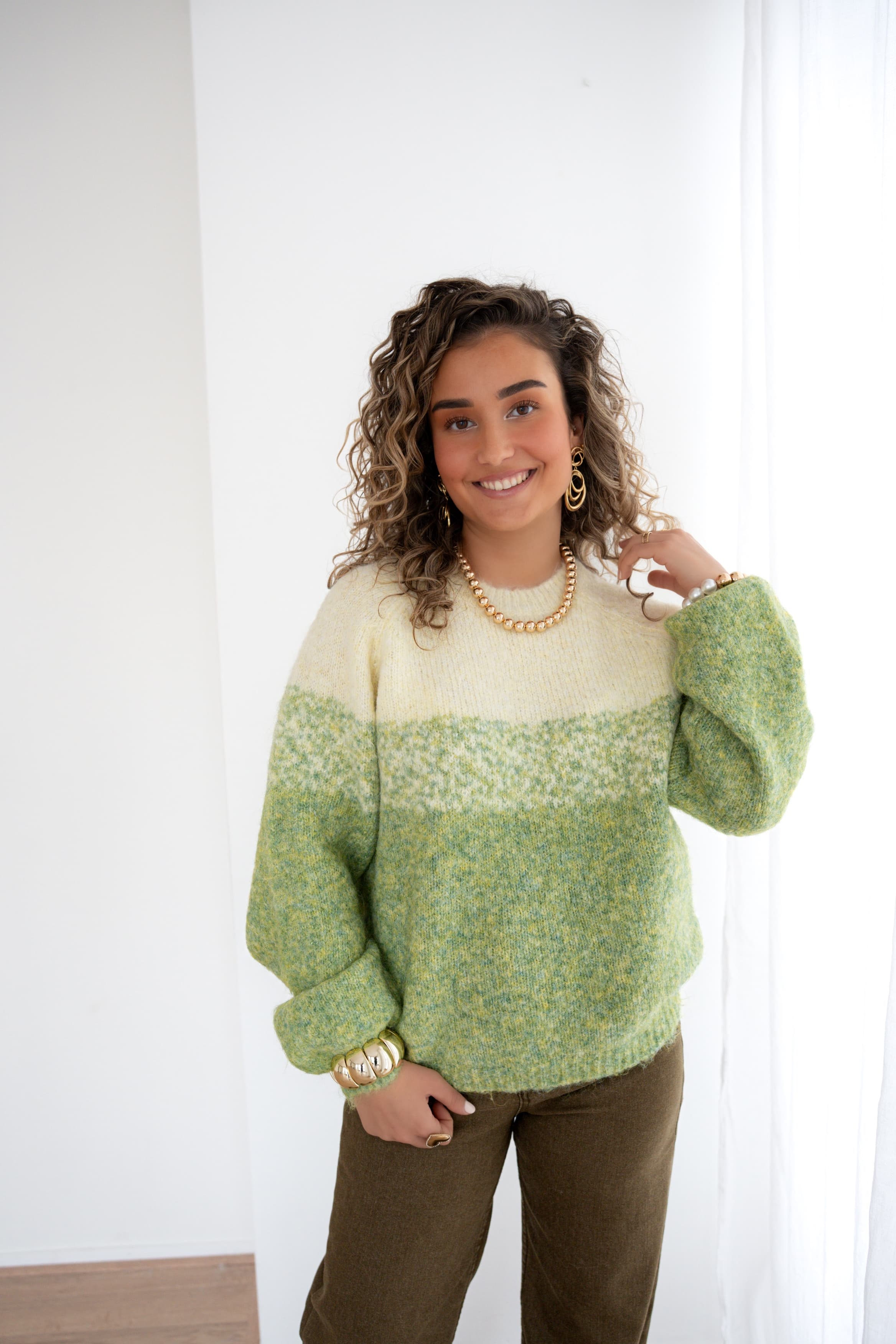 Nina Sweater Green ~ - Afbeelding 6