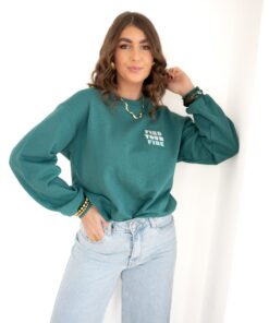 Alternative view of Lofty Manner Sweater Brinley Teal