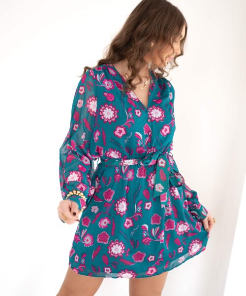 Lofty Manner Dress Lux Silver Flower