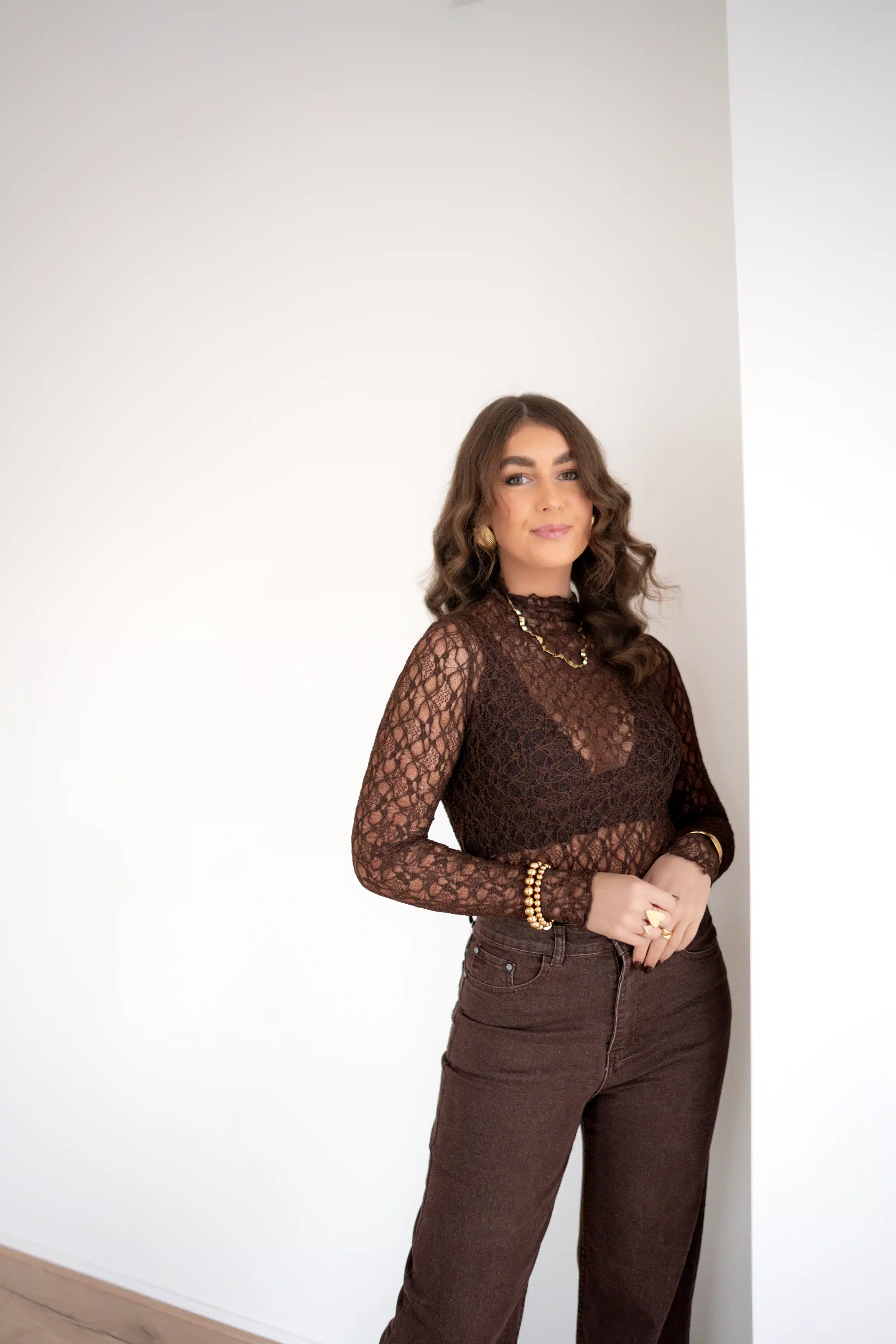 Flo Mesh Top Brown - - Afbeelding 2