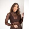 Flo Mesh Top Brown -