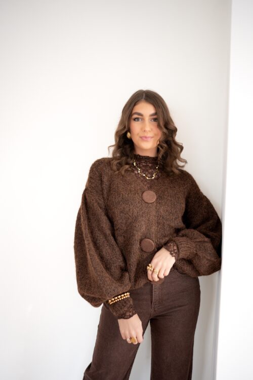 Noor Cardigan Brown .