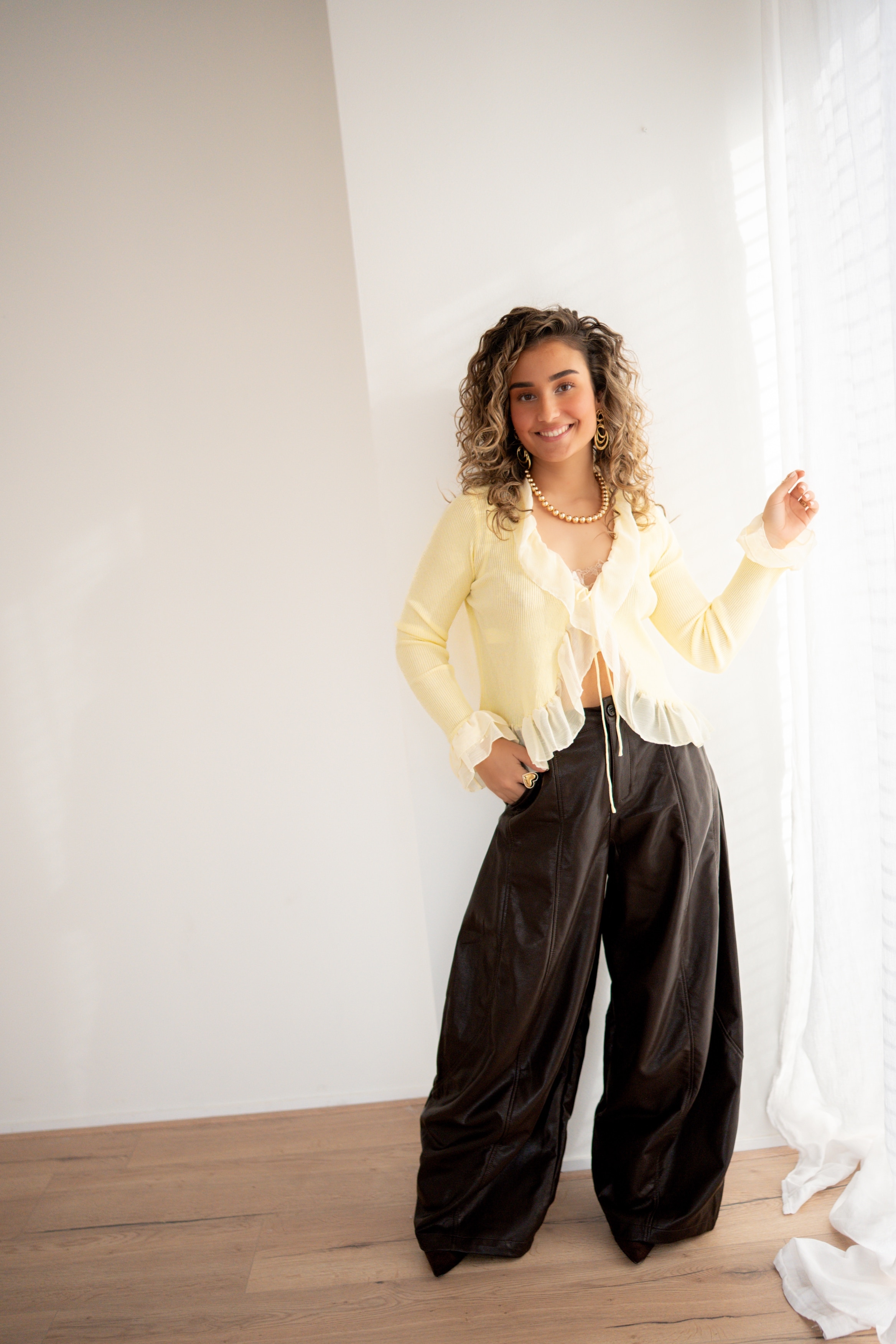 Jomy Cardigan Yellow | - Afbeelding 5