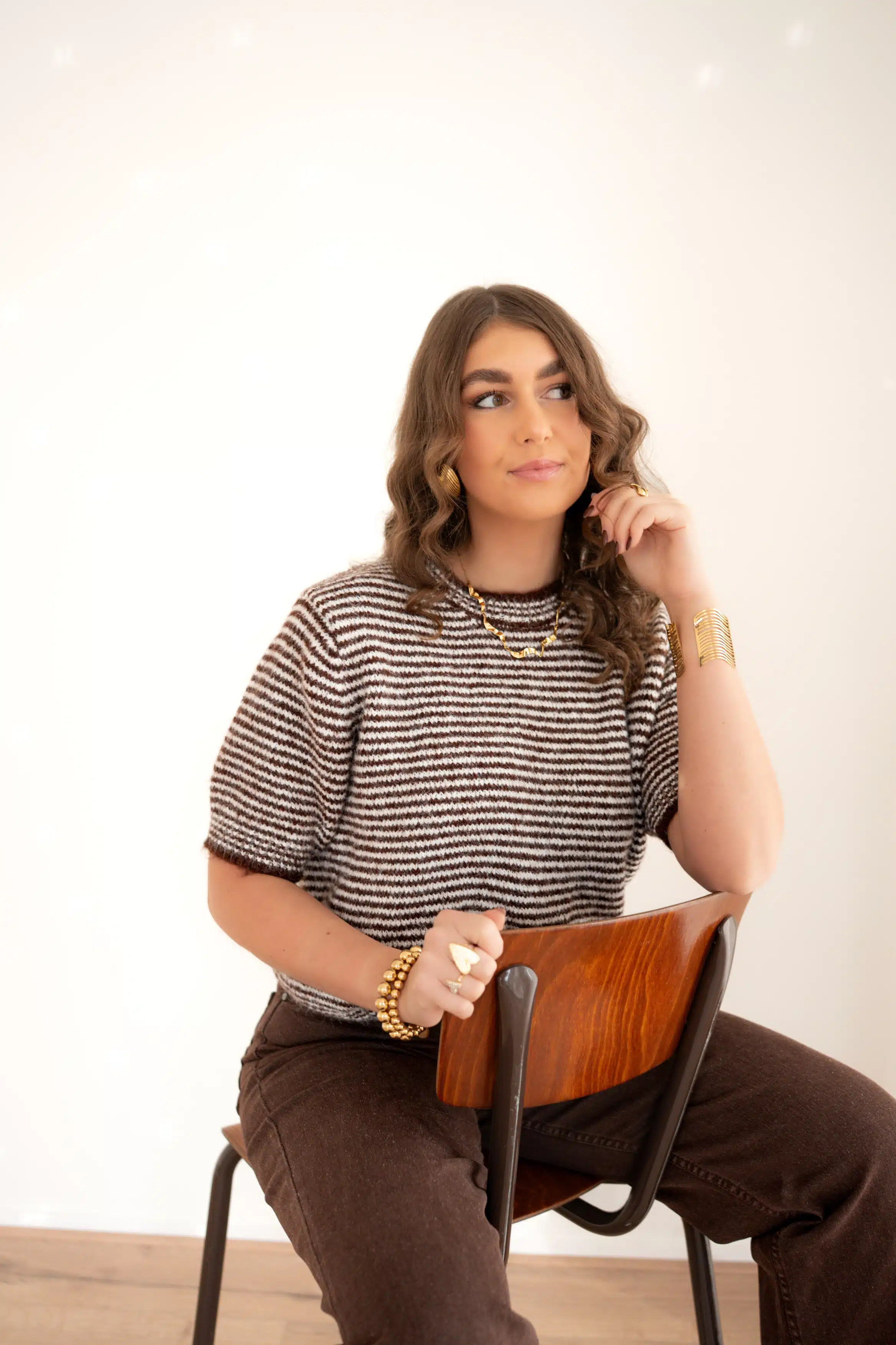 Suus Striped Sweater Brown ~ - Afbeelding 4