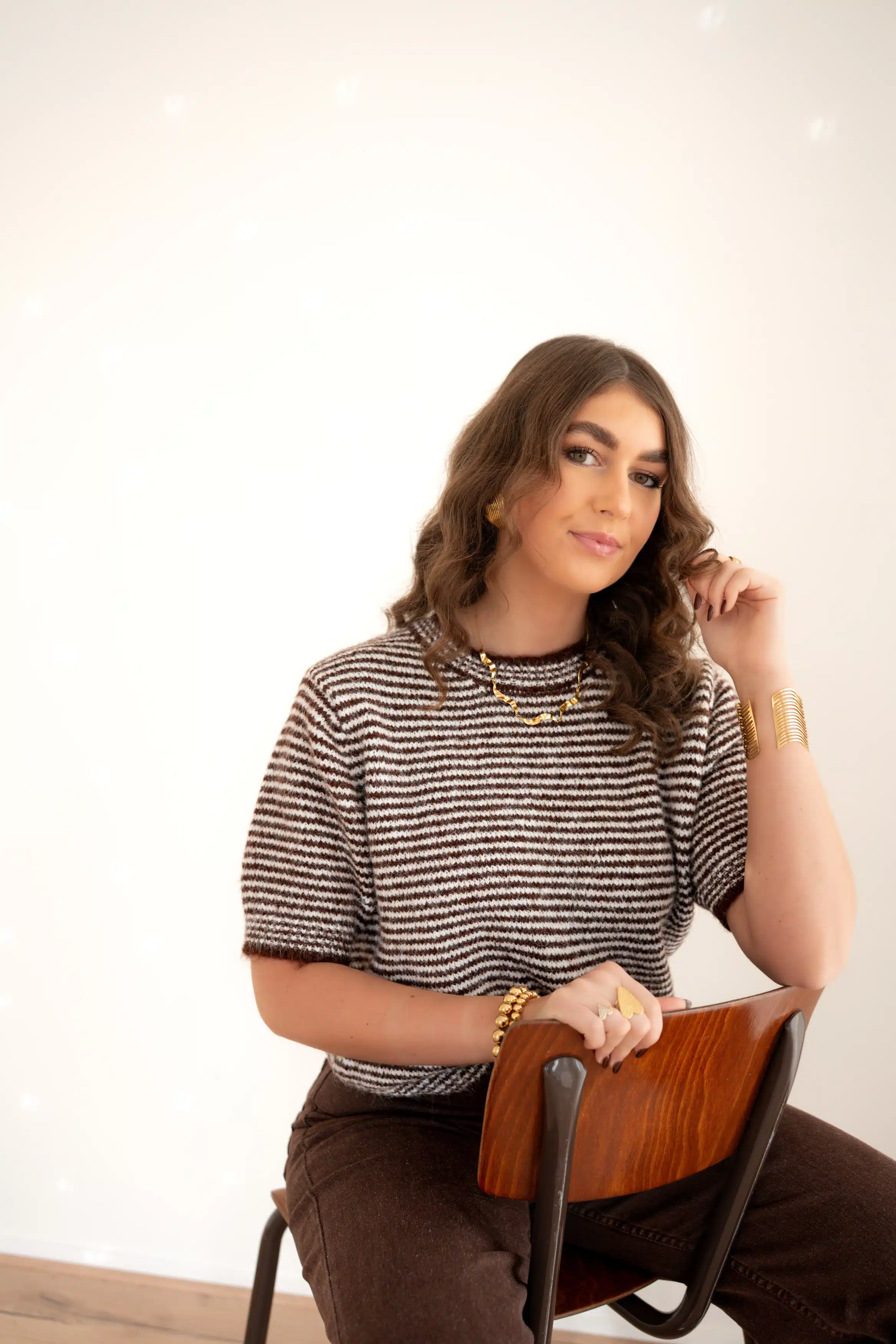 Suus Striped Sweater Brown ~