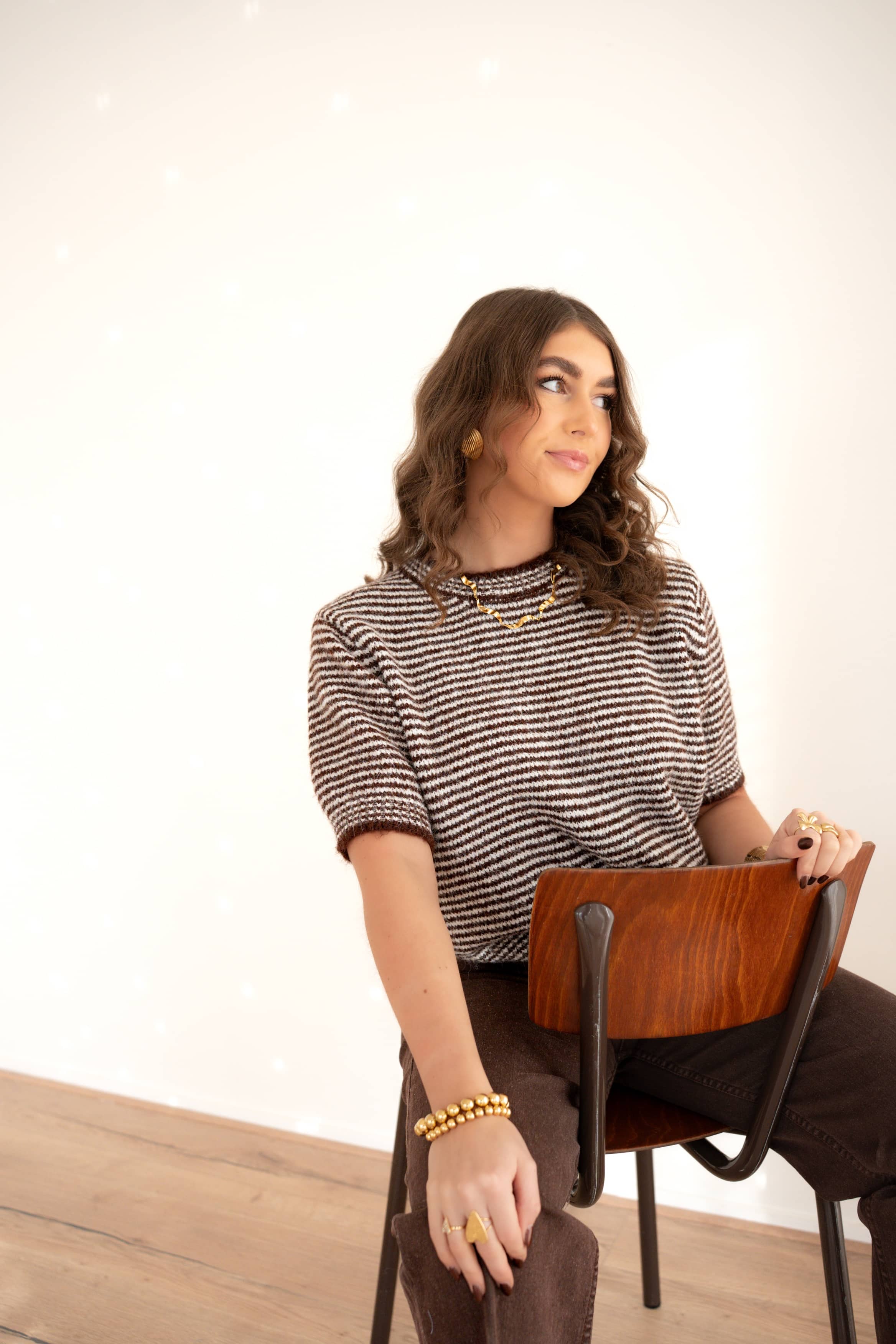 Suus Striped Sweater Brown ~ - Afbeelding 3